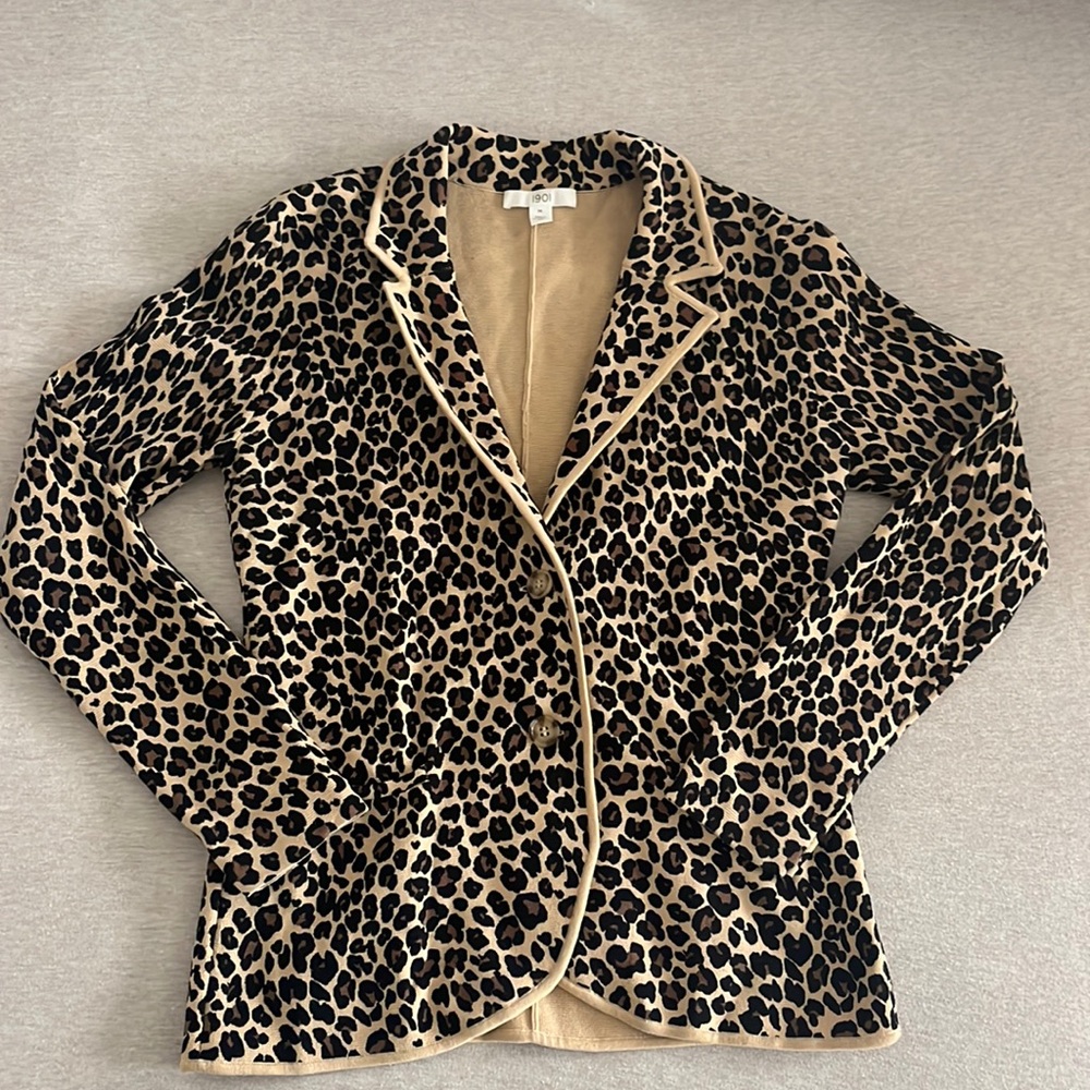 Cheetah print blazer
